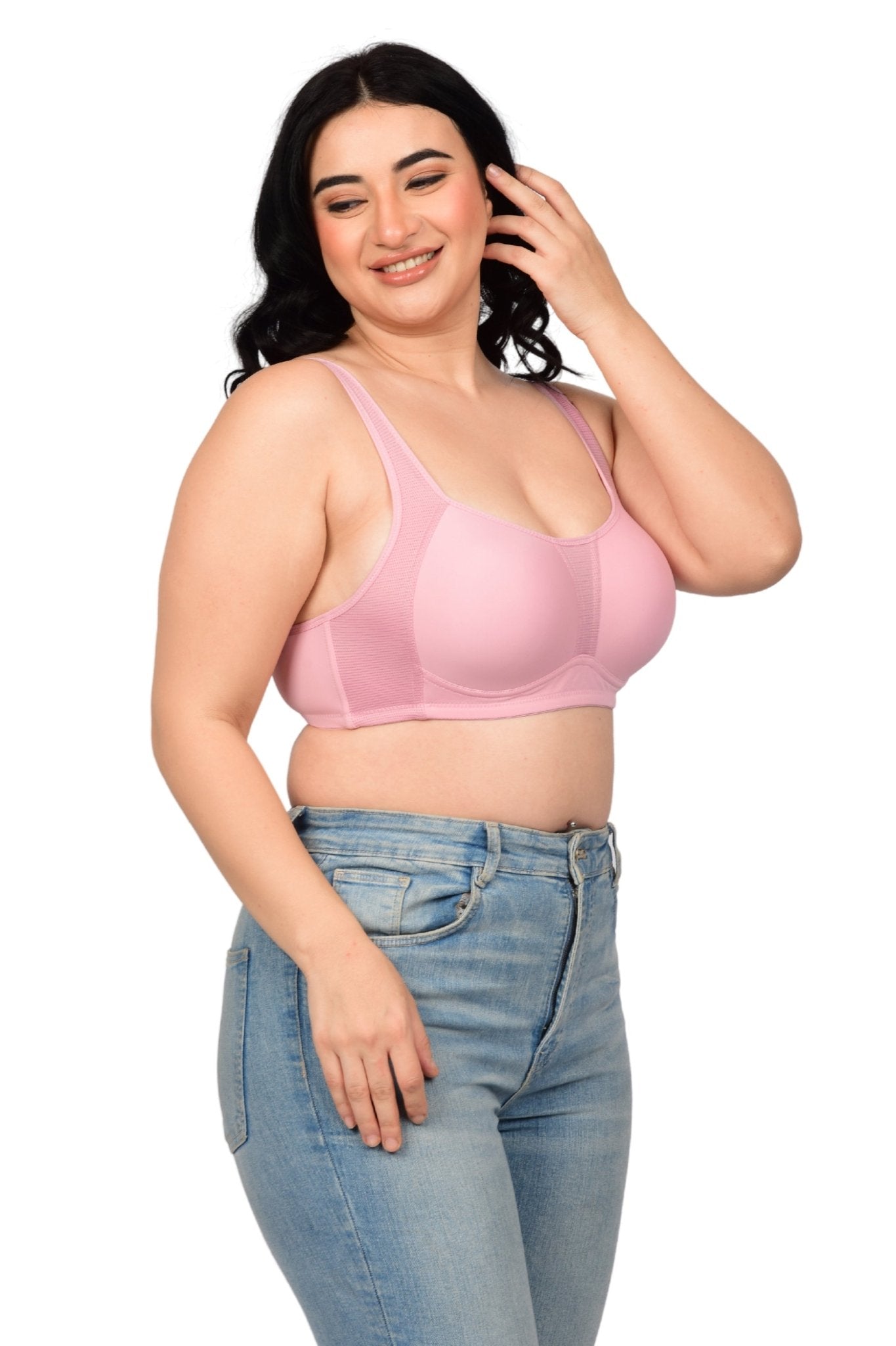 Bare Dezire Padded Full Coverage Wirefree Plus Size T-Shirt Bra for Women - Bare Dezire