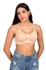 Bare Dezire Padded Non Wired Full Coverage Pushup Bra for Women - Bare Dezire