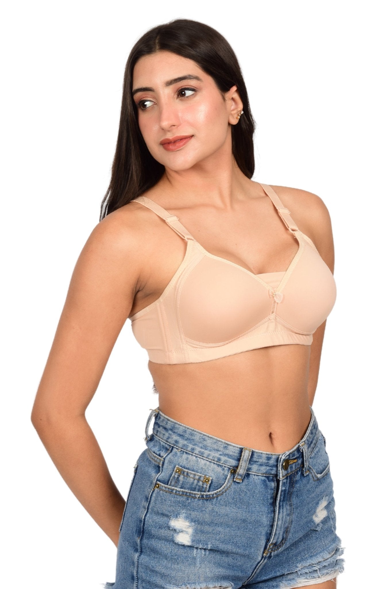 Bare Dezire Padded Non Wired Full Coverage Pushup Bra for Women - Bare Dezire