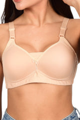 Bare Dezire Padded Non Wired Full Coverage Pushup Bra for Women - Bare Dezire