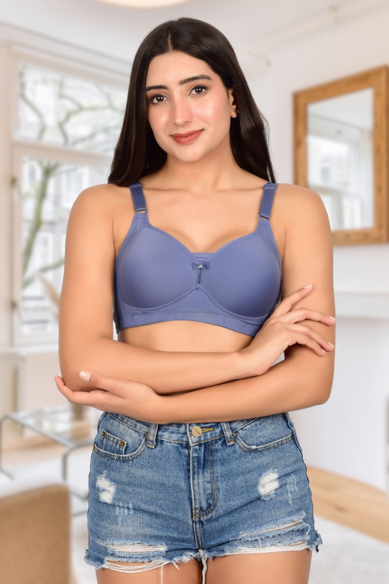 Bare Dezire Padded Non Wired Full Coverage Pushup Bra for Women - Bare Dezire