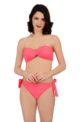 Bare Dezire Polyamide Strapless Bandeau Swim Bikini Set for Women - Bare Dezire