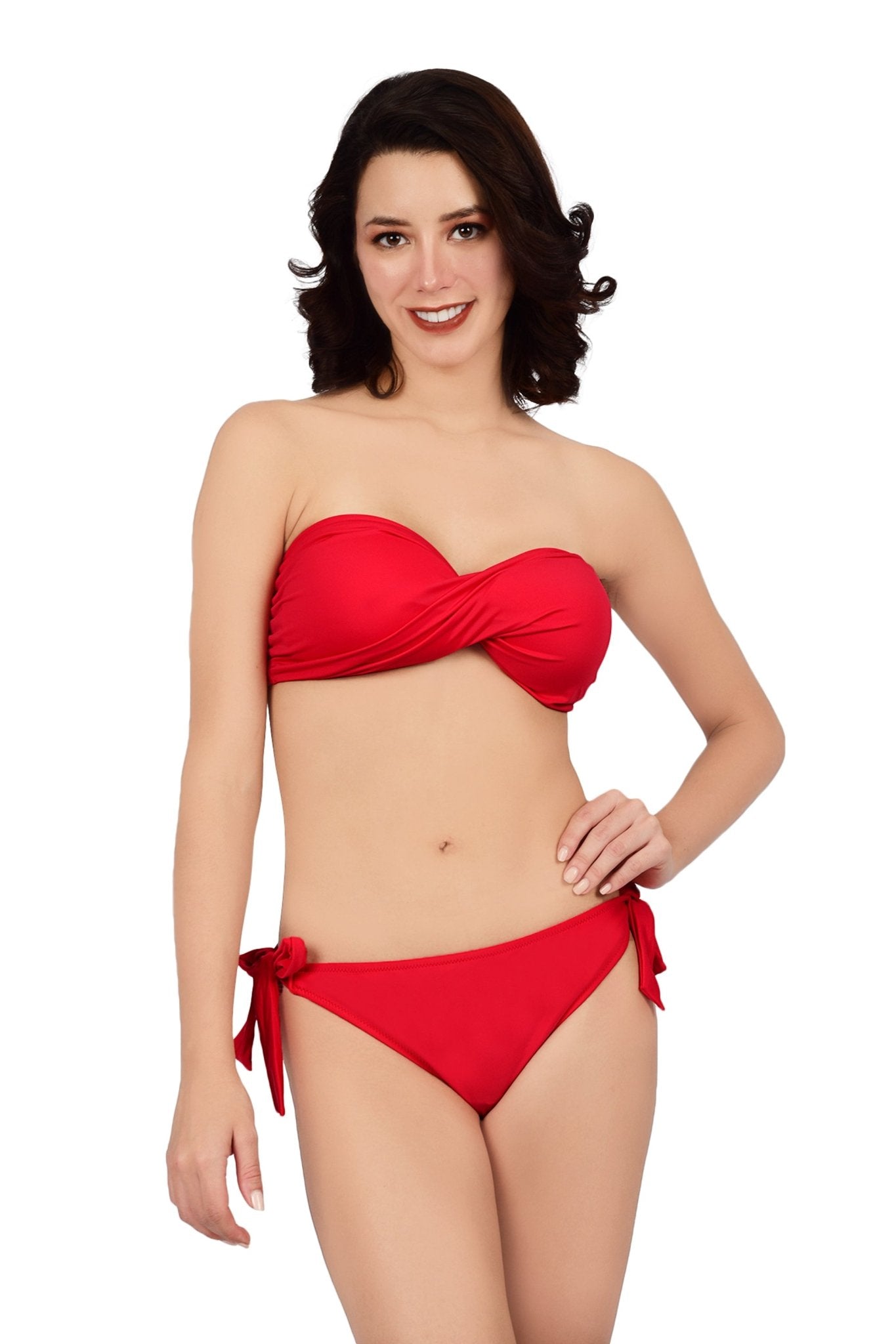 Bare Dezire Polyamide Strapless Bandeau Swim Bikini Set for Women - Bare Dezire