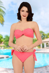 Bare Dezire Polyamide Strapless Bandeau Swim Bikini Set for Women - Bare Dezire