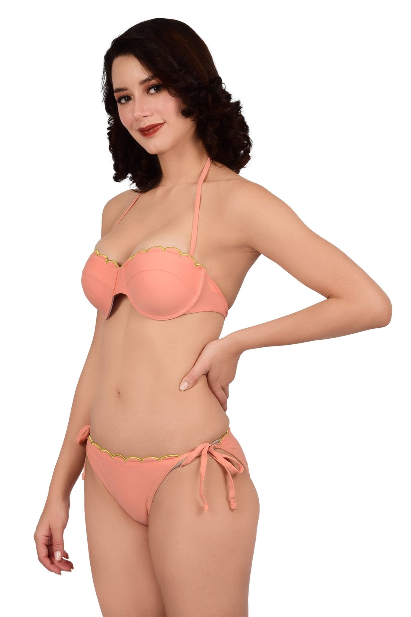 Bare Dezire Polyamide Swim Wear Neck Strap Bikini Set for Women - Bare Dezire