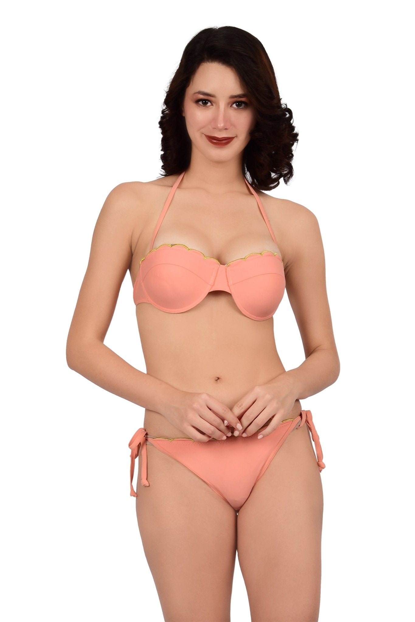 Bare Dezire Polyamide Swim Wear Neck Strap Bikini Set for Women - Bare Dezire