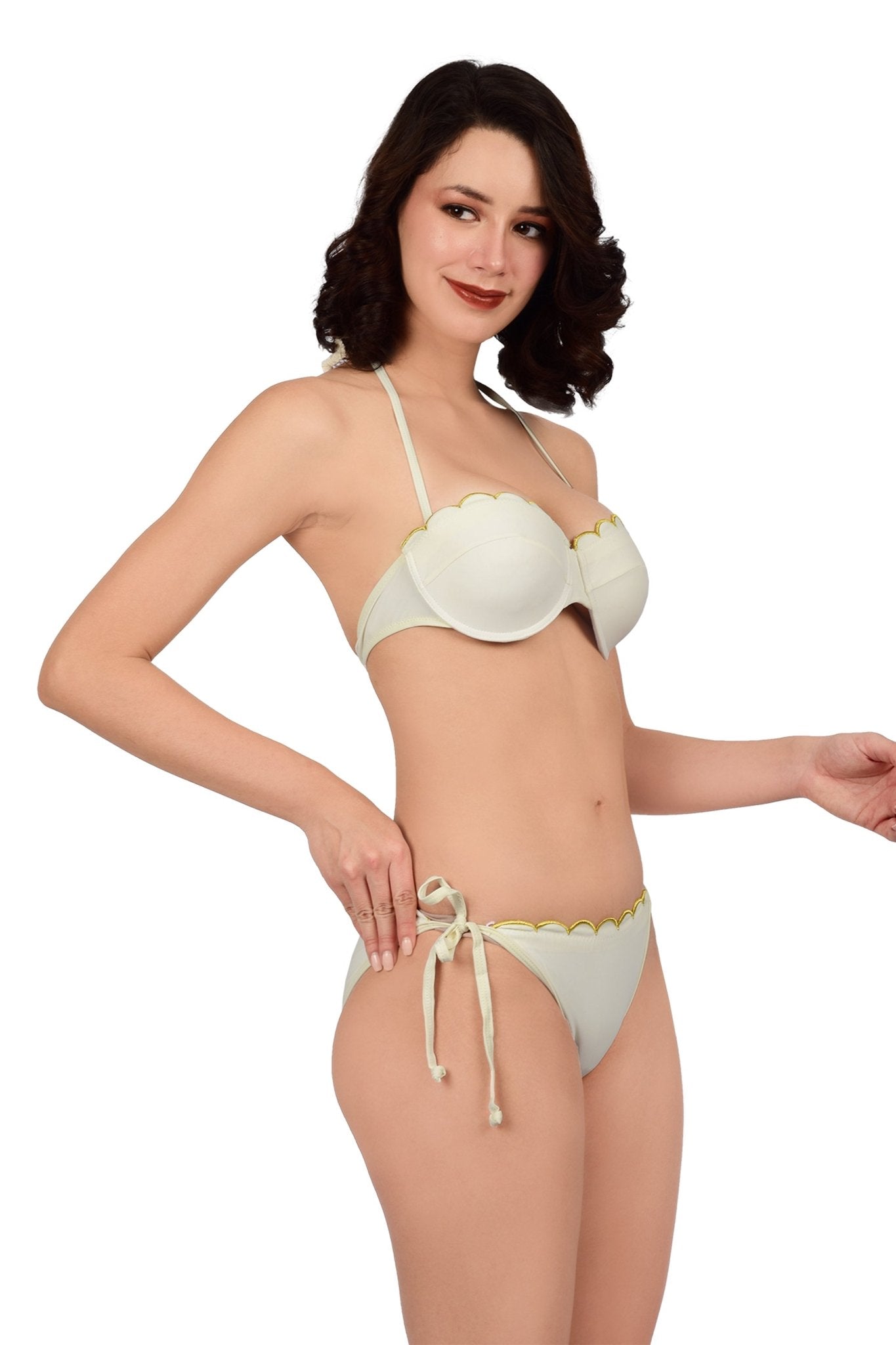 Bare Dezire Polyamide Swim Wear Neck Strap Bikini Set for Women - Bare Dezire