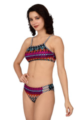 Bare Dezire Printed Swim Bikini set Cross Back Style Design for Women - Bare Dezire