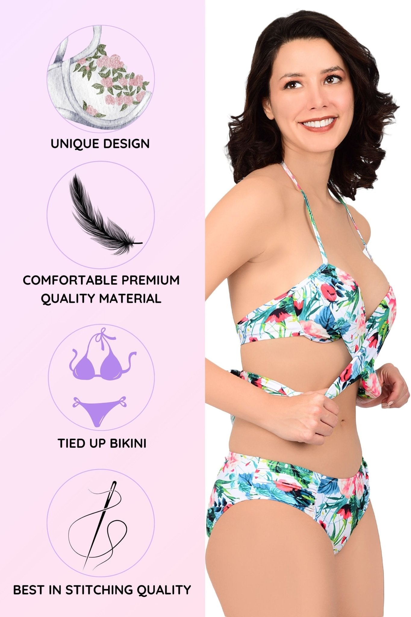 Bare Dezire Printed Swimwear Bikini Set for Women - Bare Dezire