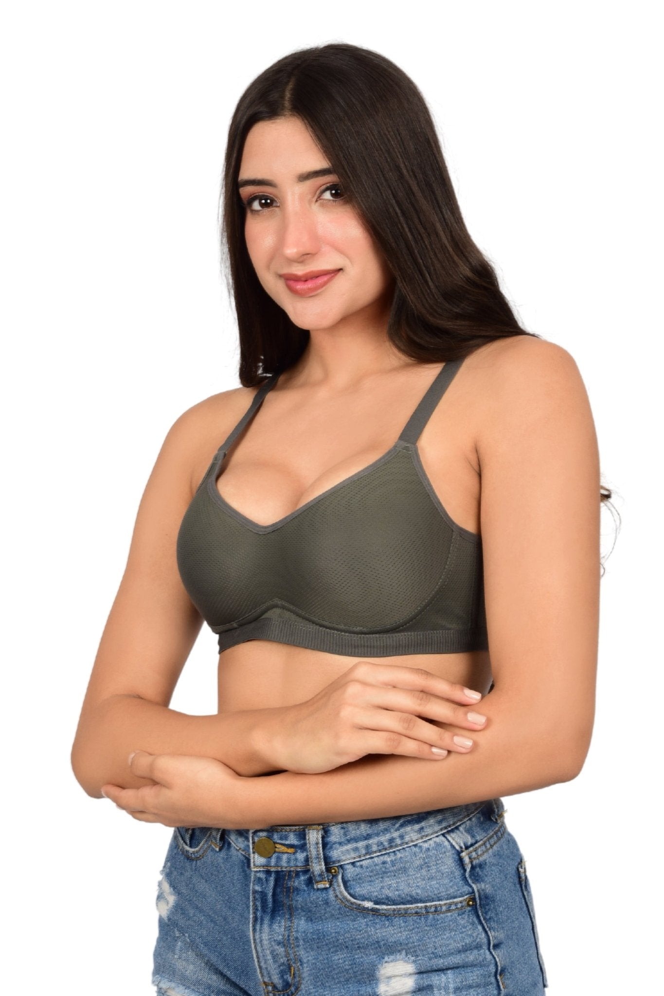 Bare Dezire Seamless Padded Wirefree T Shirt Bra for Women - Bare Dezire