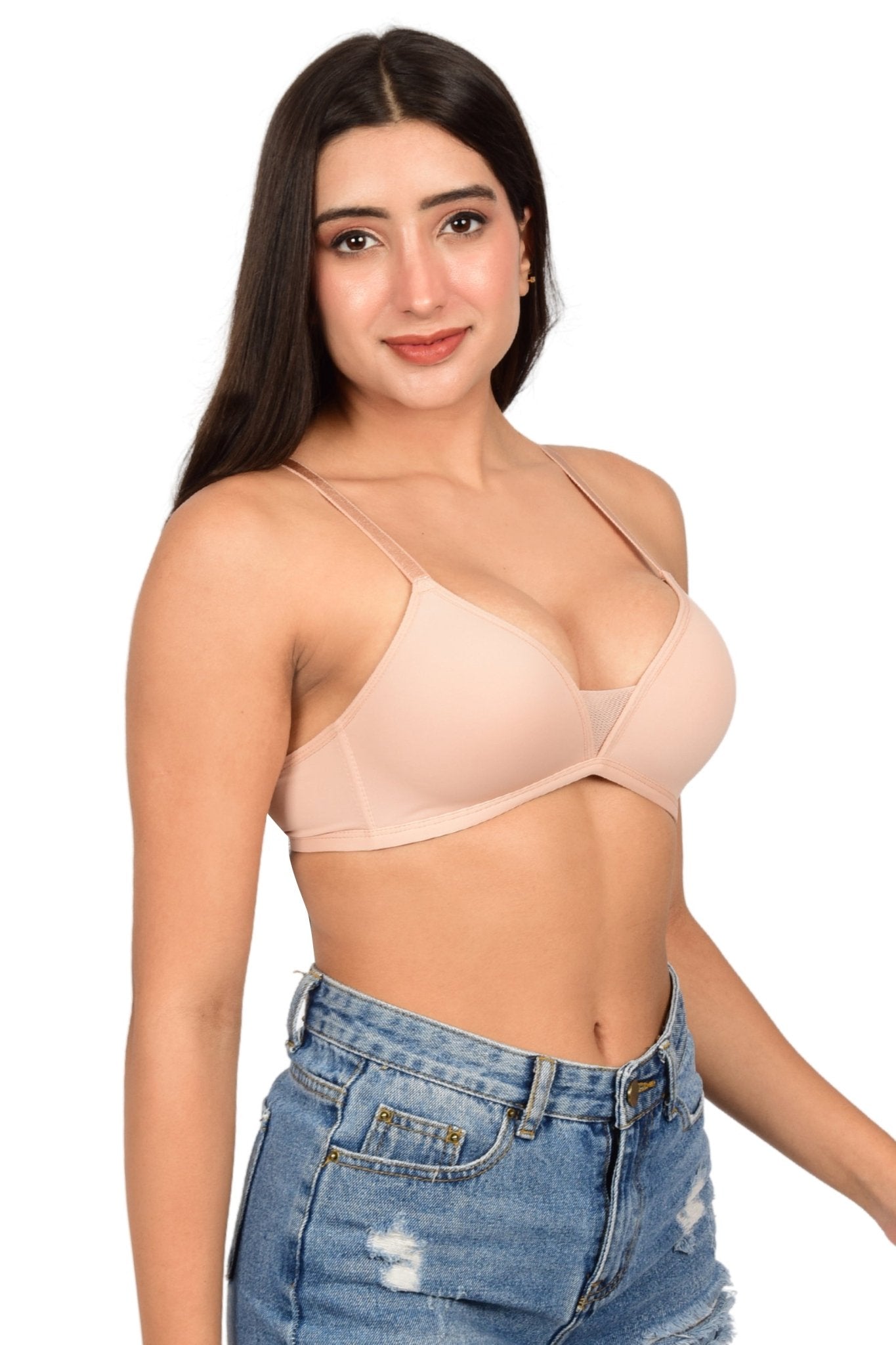 Bare Dezire Seamless Padded Wirefree T-Shirt Bra for Women - Bare Dezire