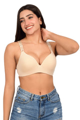 Bare Dezire Seamless Polyamide Plunge Bra for Women - Bare Dezire