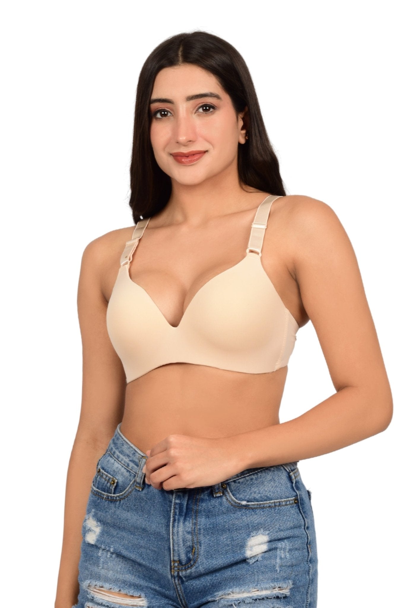 Bare Dezire Seamless Polyamide Plunge Bra for Women - Bare Dezire