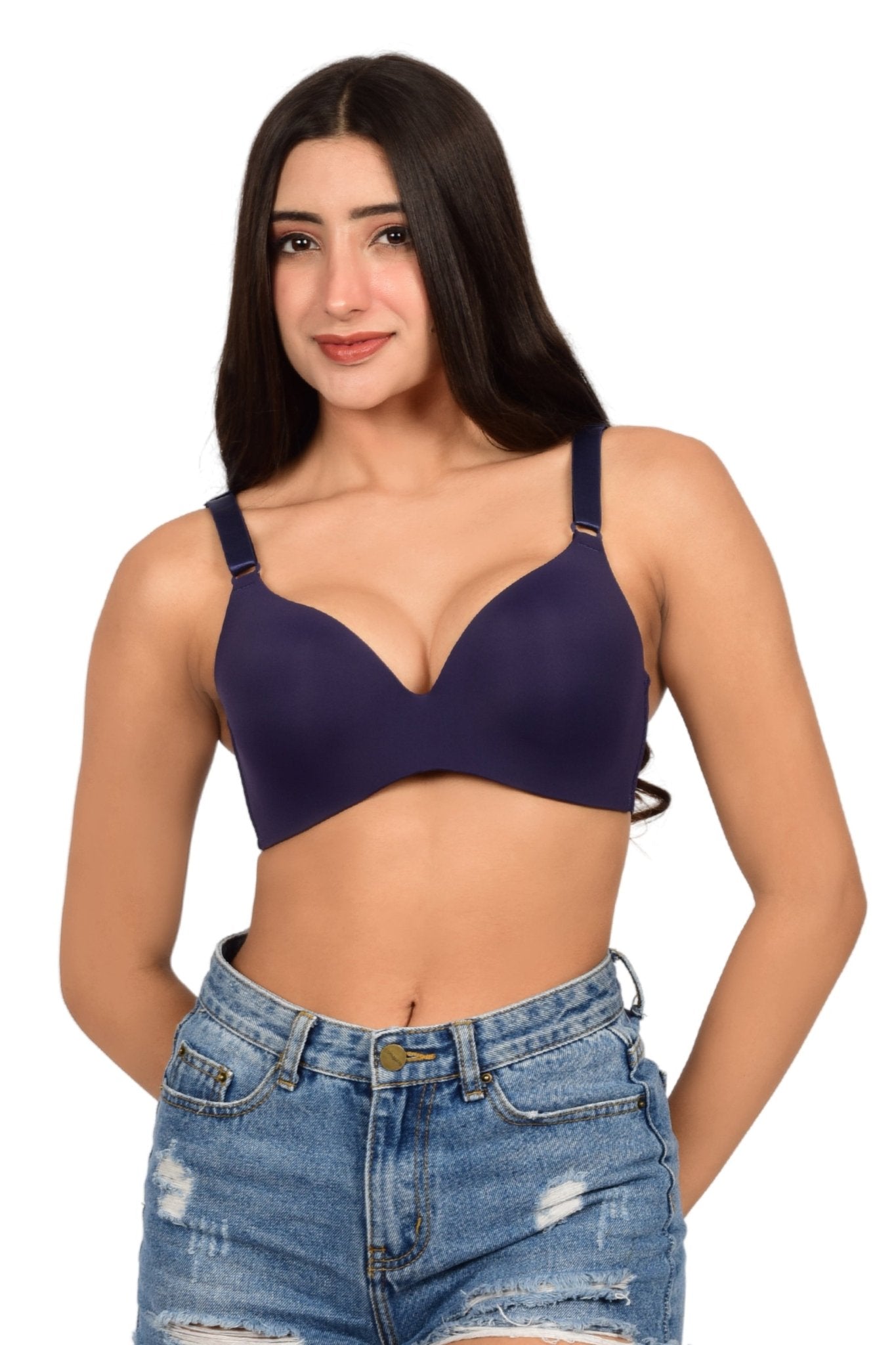 Bare Dezire Seamless Polyamide Plunge Bra for Women - Bare Dezire