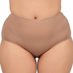 Bare Dezire Seamless Solid Ice Silk High Waist Panty For Women Beige - Bare Dezire