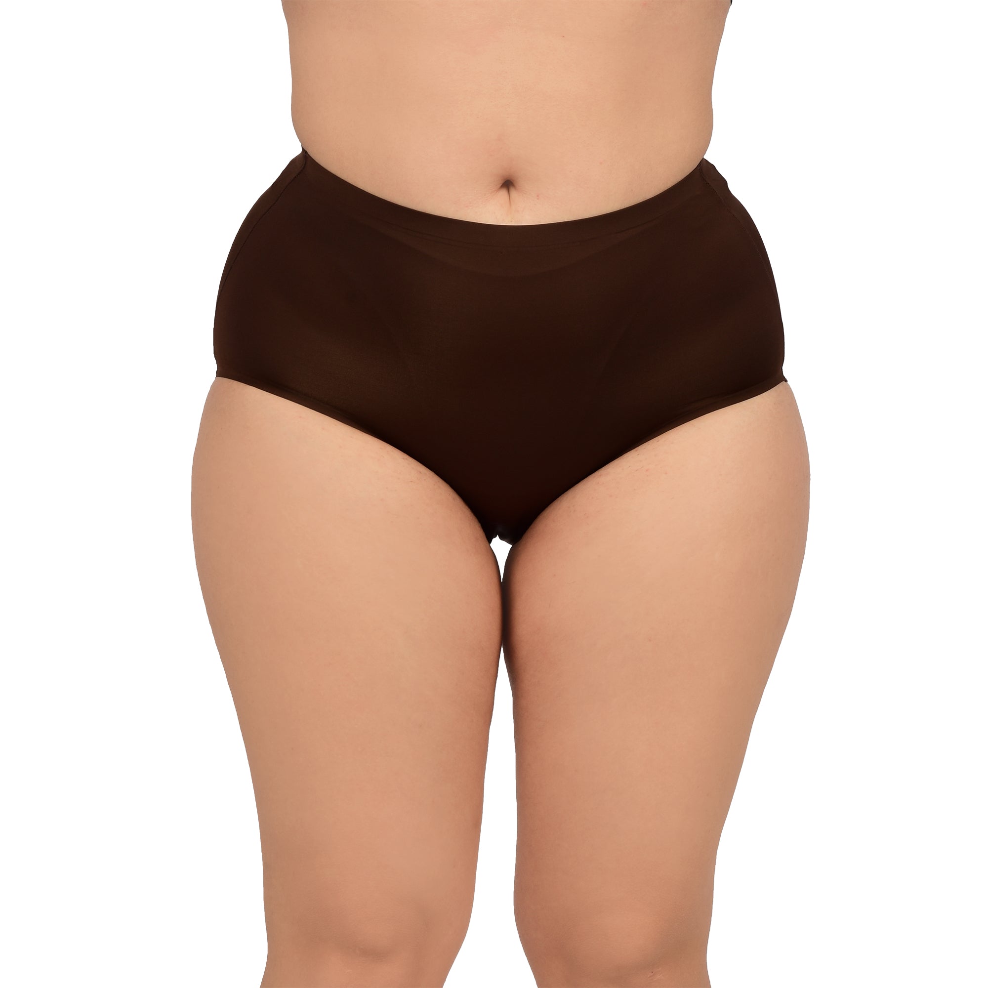 Bare Dezire Seamless Solid Ice Silk High Waist Panty For Women Beige - Bare Dezire