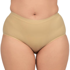 Bare Dezire Seamless Solid Ice Silk High Waist Panty For Women Beige - Bare Dezire