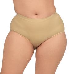 Bare Dezire Seamless Solid Ice Silk High Waist Panty For Women Beige - Bare Dezire