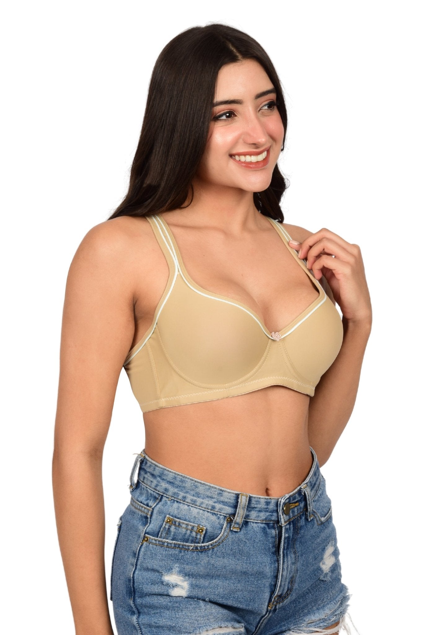 Bare Dezire Seamless wired Pushup Bra With Adjustable Strap for Women - Bare Dezire