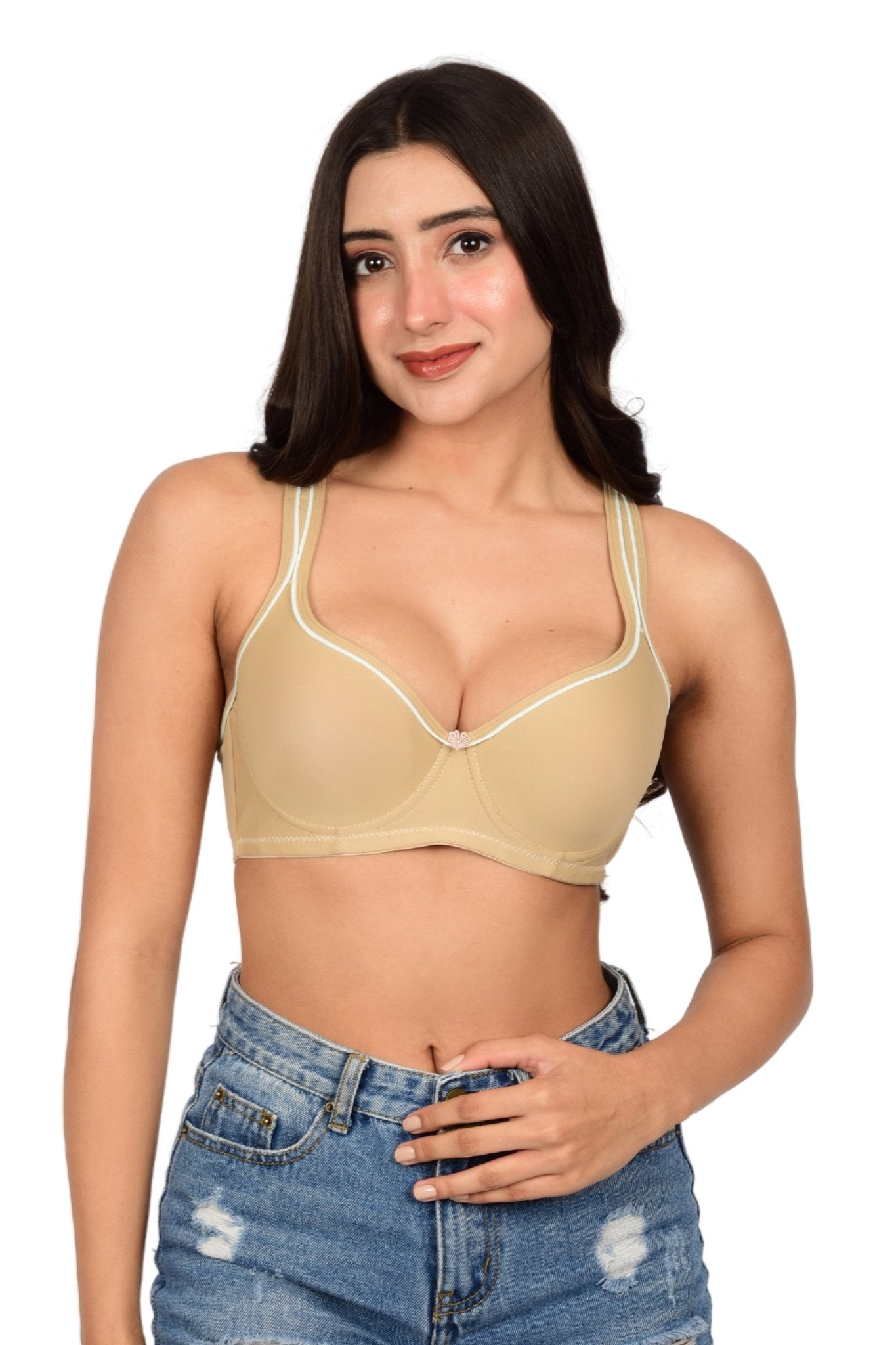 Bare Dezire Seamless wired Pushup Bra With Adjustable Strap for Women - Bare Dezire