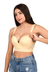 Bare Dezire Seamless Wirefree Padded Bralette for Women - Bare Dezire