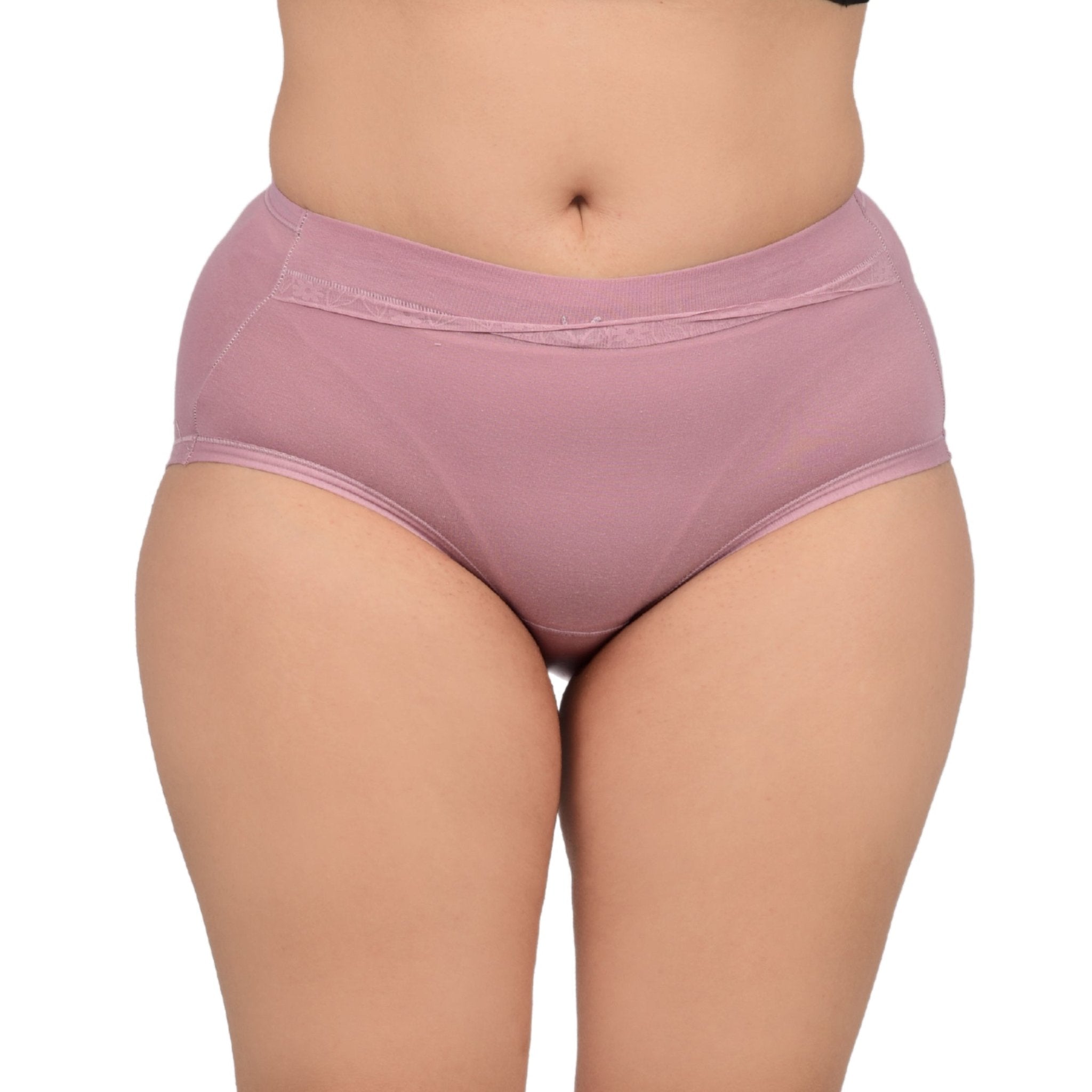 Bare Dezire Solid High Waist Panty For Women Purple - Bare Dezire