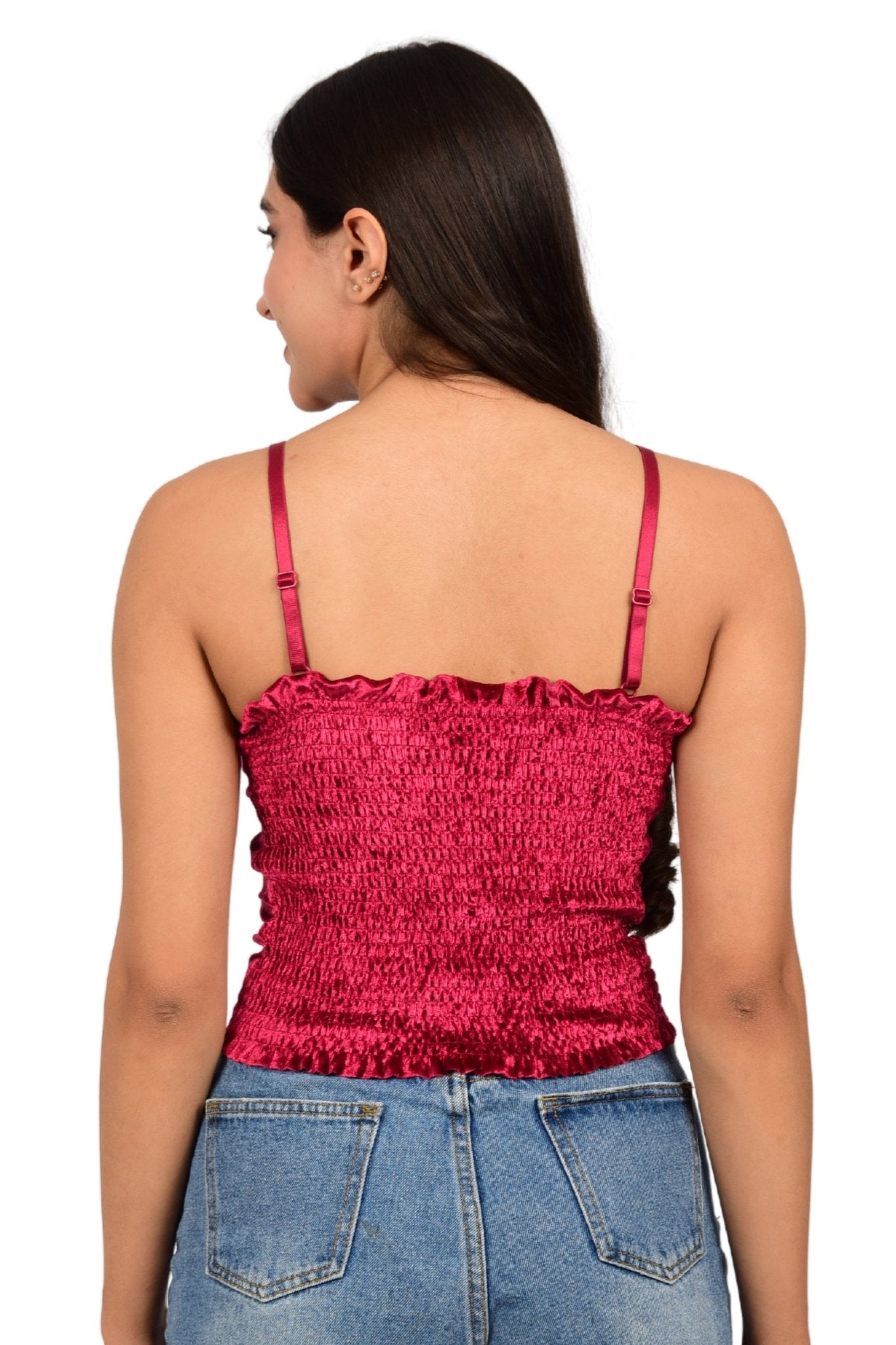 Bare Dezire Velvet Lightly Padded Tank Top for Women - Bare Dezire