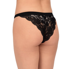 Bare Dezire Women's Bikini Stile Lace Fabric Panties for your Sexy night, Red. - Bare Dezire